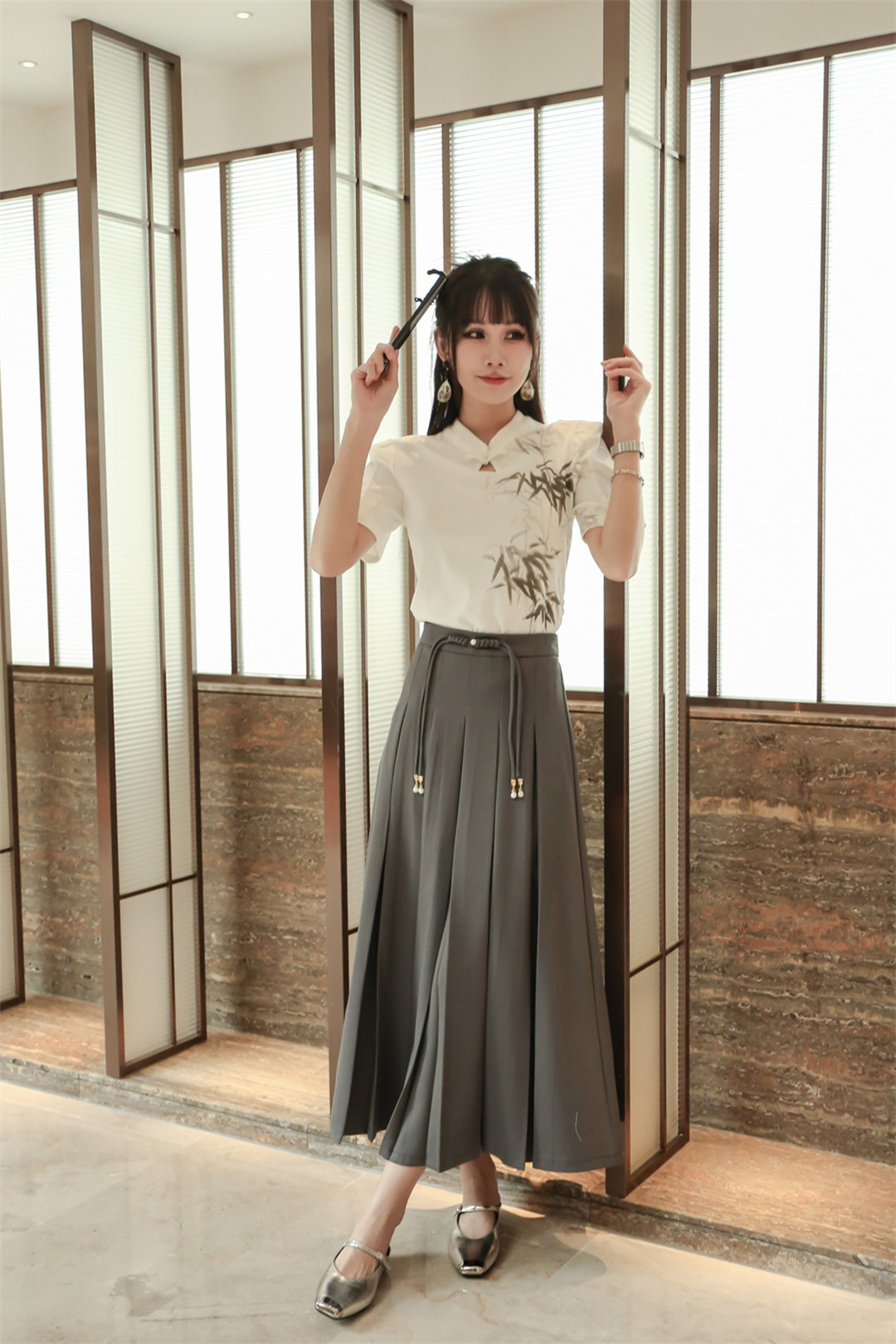 千城学院JK制服清纯和复古典雅国风穿搭