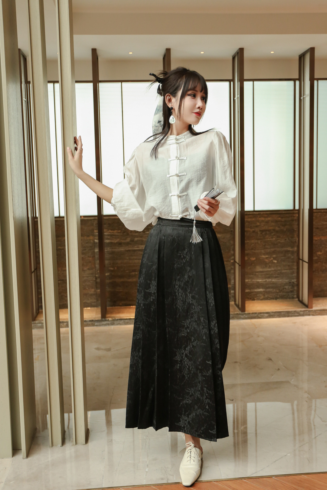 千城学院JK制服清纯和复古典雅国风穿搭